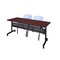 Kobe Rectangle FlipTop Table, 72" W, 29" H, Laminate Top, Mahogany MKFTM7224MH47GY - alternate 1